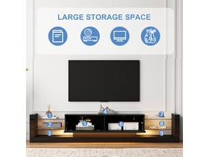 Meuble tv coloris noir 181 cm
