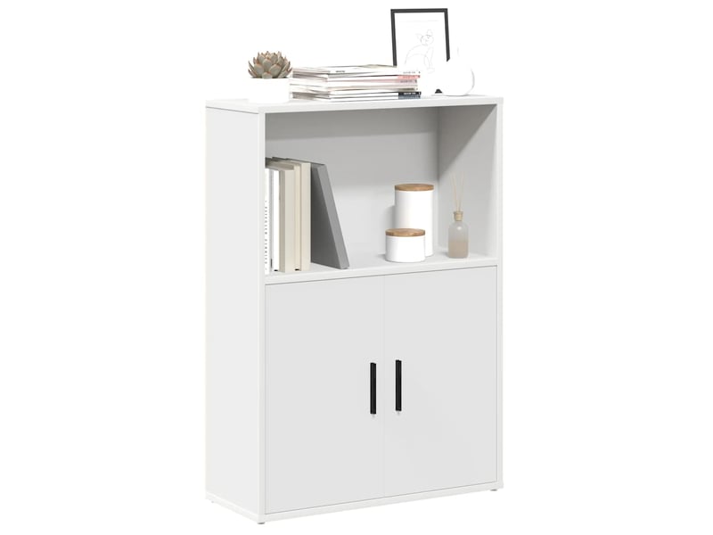 Bibliothèque, armoire à livres blanc 60x24x85 cm bois d'ingénierie  - Conforama B