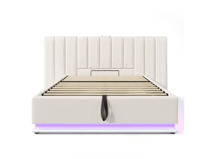 Lit coffre 160x200 cm coloris blanc