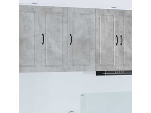 Armoire de cuisine gris béton 40x31x80cm bois d'ingénierie shl4291