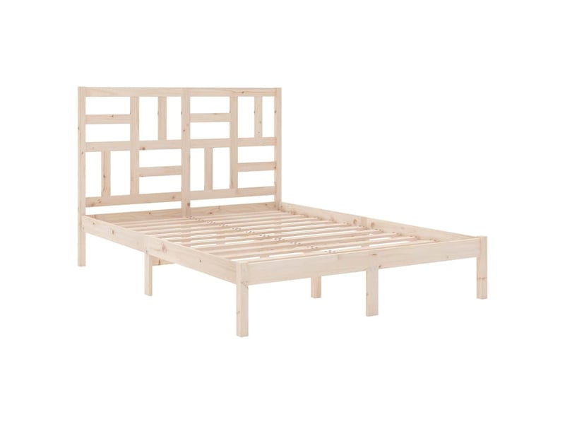  Lit double- lit adulte -  cadre de lit sans matelas bois massif 160x200 cm  - Conforama C