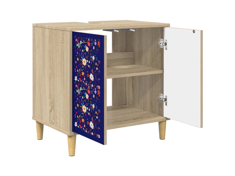  Armoire de salle de bain, meuble de rangement mainz sonoma 60x40x60 cm  - Conforama D