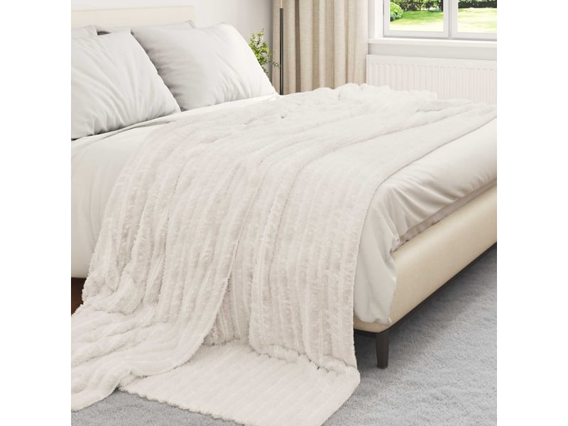 Couverture jetée de canapé 6 pcs crème 270x240 cm 9.51 kg polaire  - Conforama C
