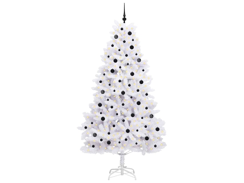 Sapin de noël, arbre de noël artificiel à branches articulées blanc 240 cm shl7618 - Conforama C