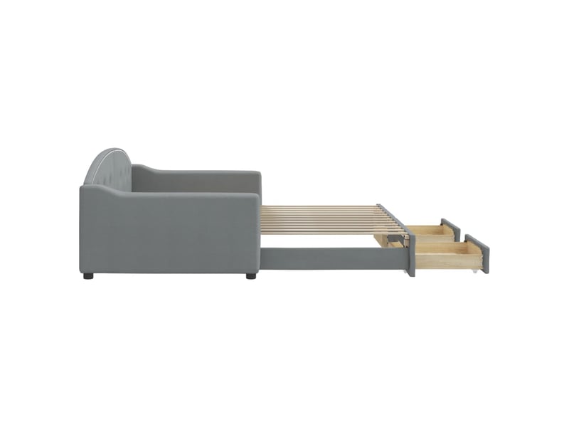  Lit adulte, lit simple, lit de jour avec gigogne et tiroirs sans matelas 100x200cm cf18225  - Conforama D