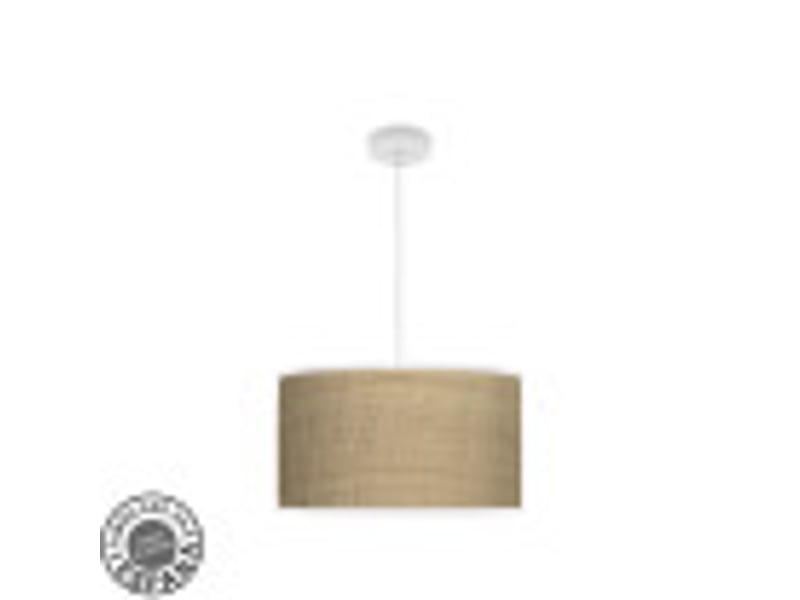  Suspension fabrilamp moda blanc canisse clair 2 x e27 ø 40 cm 212494061 - Conforama B