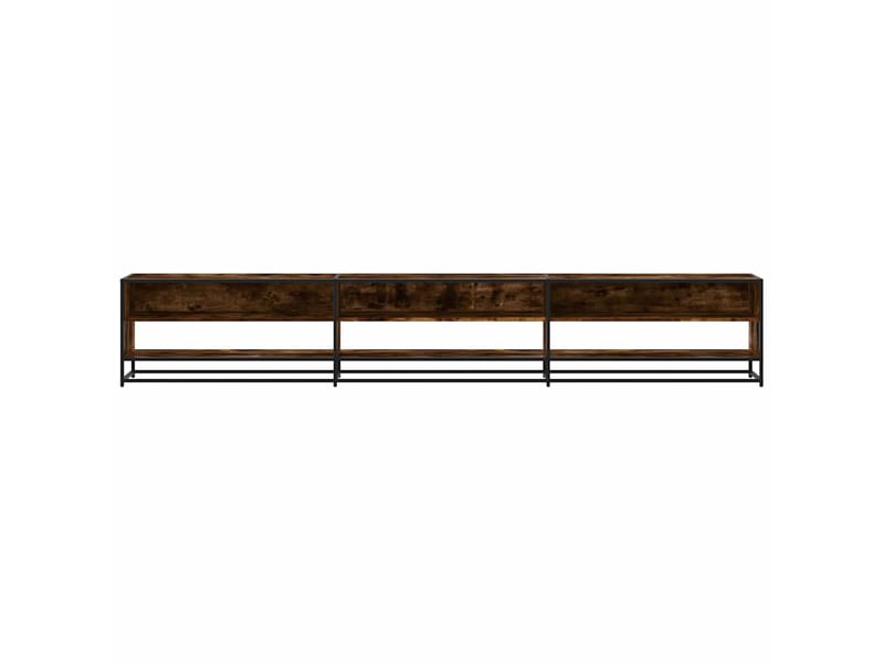  Meuble tv - banc tv - meuble de rangement chêne fumé 270x40x46 cm bois d'ingénierie  - Conforama D