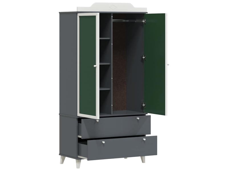  Armoire de rangement créatif pour enfants roros gris et blanc shl33385  - Conforama E