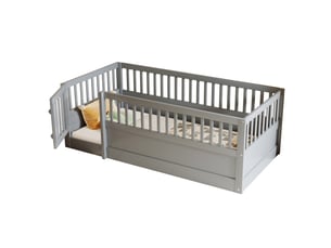 Lit simple 90x200 cm SWEIKO   coloris gris