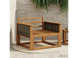 Vidaxl sofa de milieu extérieur bois d'acacia massif naturel