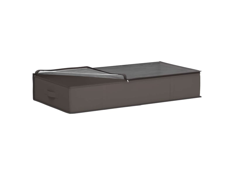 Boîte de rangement avec fenêtre transparente gris tissu intissé shl93583 - Conforama D