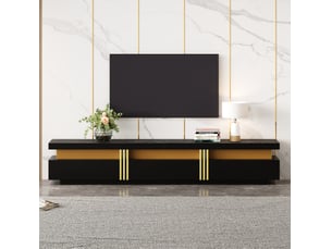 Meuble tv coloris noir 200 cm OKWISH