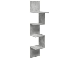 Étagère flottante, étagère suspendue montage mural gris béton 32 x 21 x107 cm cf42534