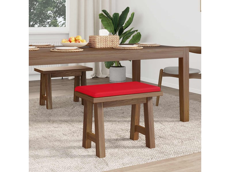  Coussin de banc, coussin d'assise, coussin de canapé simili cuir rouge profondeur 35 cm cf52935  - Conforama C
