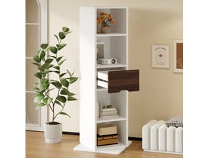 Bibliotheque coloris blanc 4 étagère(s) <strong>WISHDOR</strong> <strong></strong> - 45 cm x 168 cm