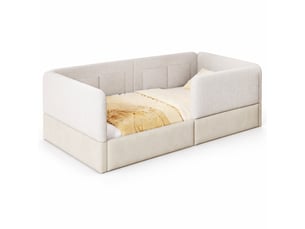 Lit banquette 90x200 cm ULQENI   coloris blanc