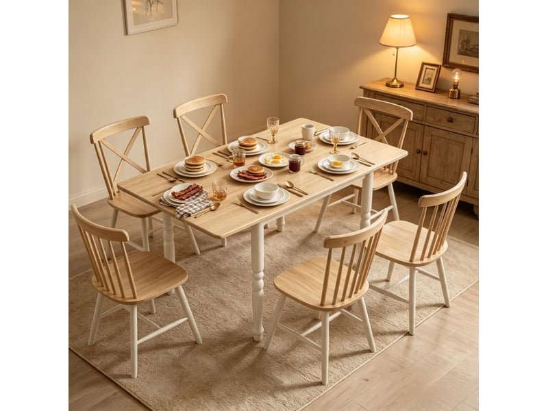 Table à manger pliante extensible 2 à 6 places en mdf et acier blanc, format modulable 74 à 134 cm - Conforama B