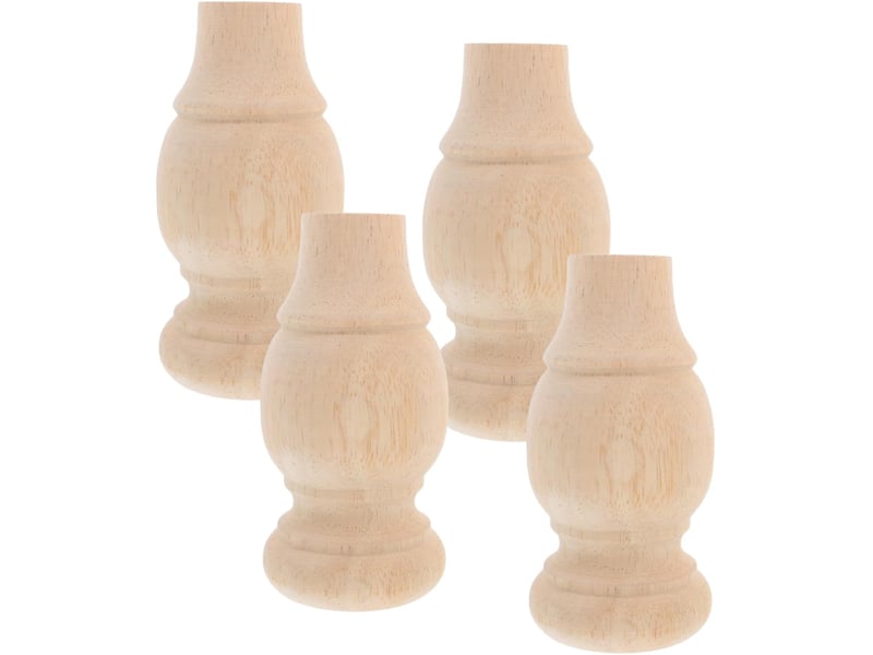  4pièces lot de ronds bois massif pour meubles brutes de rechange pour tables et canapés  - Conforama A
