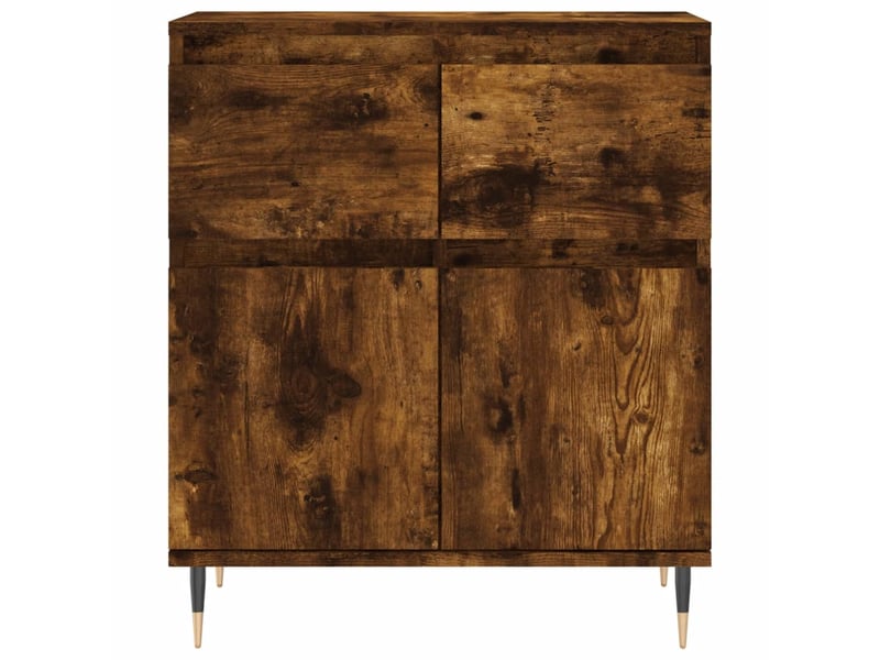  Buffet - bahut - meuble de rangement chêne fumé 60x35x70 cm bois d'ingénierie  - Conforama E