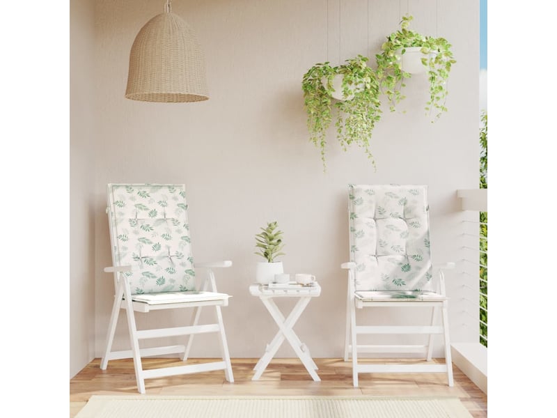 Lot de 2 coussins de chaise à dossier haut modèle de feuille cf32615 - Conforama B