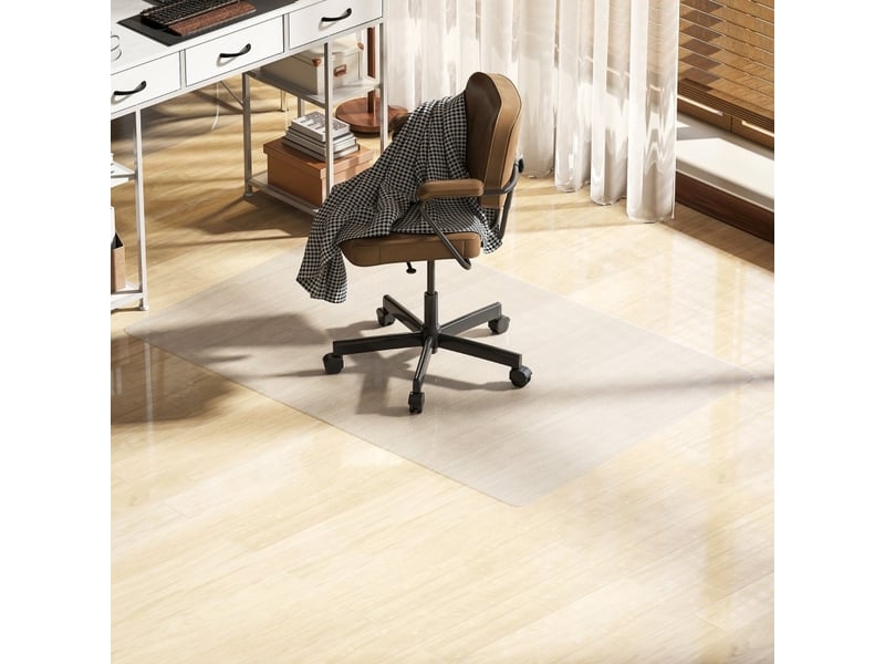  Protection de sol antidérapante pour chaise de bureau, imperméable et pliable, en plastique transparent 100 × 150 cm  - Conforama D