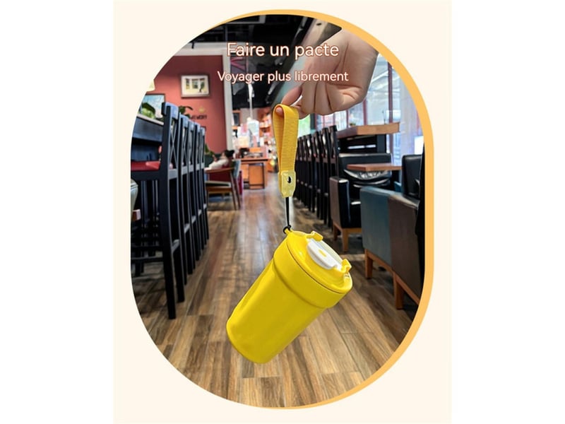  Mug thermos isotherme 450 ml double paroi inox avec couvercle étanche jaune 400289_AACLR93445_6_DROPFR - Conforama E