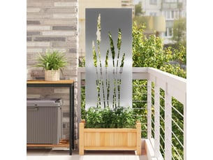 Vidaxl écran de confidentialité de jardin floral argenté 50 x 140 cm