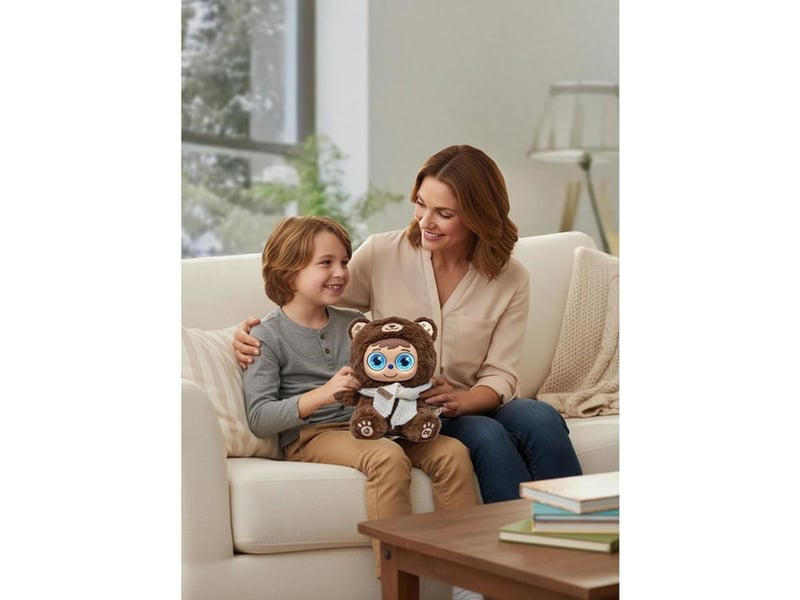  Peluche interactive ai elo yeno marron avec controle parental ELO1FR - Conforama E