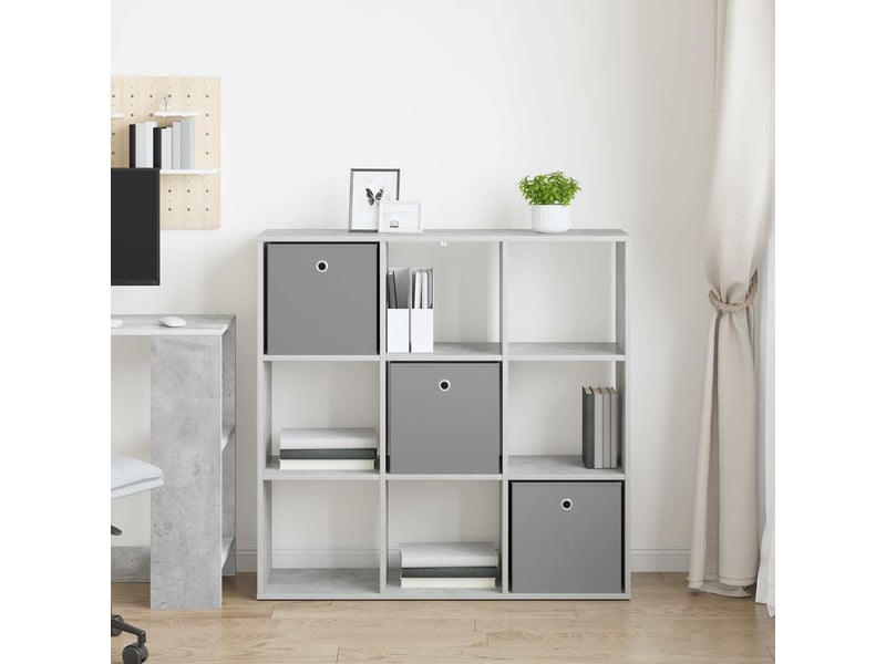  Buffet - bahut - meuble de rangement gris béton 102 x 31 x 99,5 cm  - Conforama D