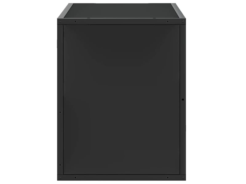  Meuble tv - banc tv - meuble de rangement noir 80x31x39,5 cm bois d'ingénierie et métal  - Conforama E
