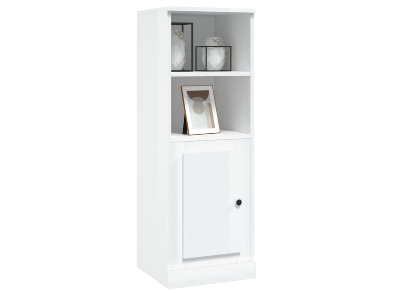  Buffet haut - bahut - meuble de rangement blanc brillant 36x35,5x103,5 cm bois d'ingénierie  - Conforama D