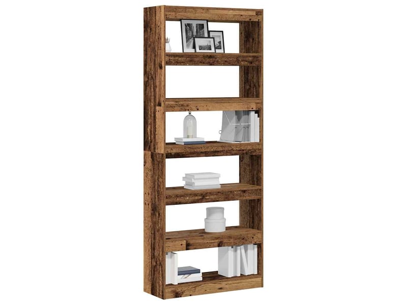  Bibliothèque 6 niveaux, armoire à livres 80 x 30 x 198 cm bois d'ingénierie shl6028  - Conforama C