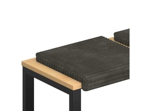 Lot de 4 coussins de banc, coussins d'assise, coussins pour chaisecanapé velours côtelé en peluche anthracite cf52602