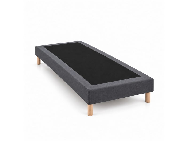  Sommier tapissier déco 80x200 cm gris - hauteur 30 cm - pieds inclus  - Conforama A