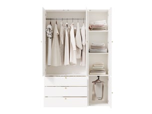 Armoire <strong>DESVIAE</strong> <strong></strong> coloris blanc largeur 135 cm