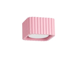 Plafonnier riff 1 rose gx53 aluminium moderne 6x10x10cm