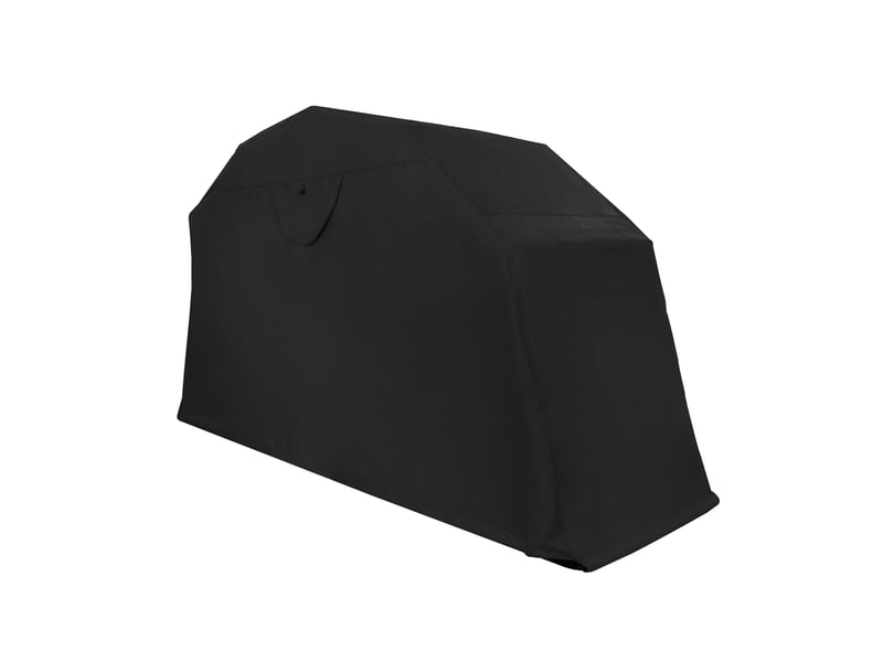 Tente de rangement moto xl noire tissu oxford acier imperméable abri rangement jardin vélo scooter housse garage anti-uv boulons sol verrouillable 2 218117 - Conforama A