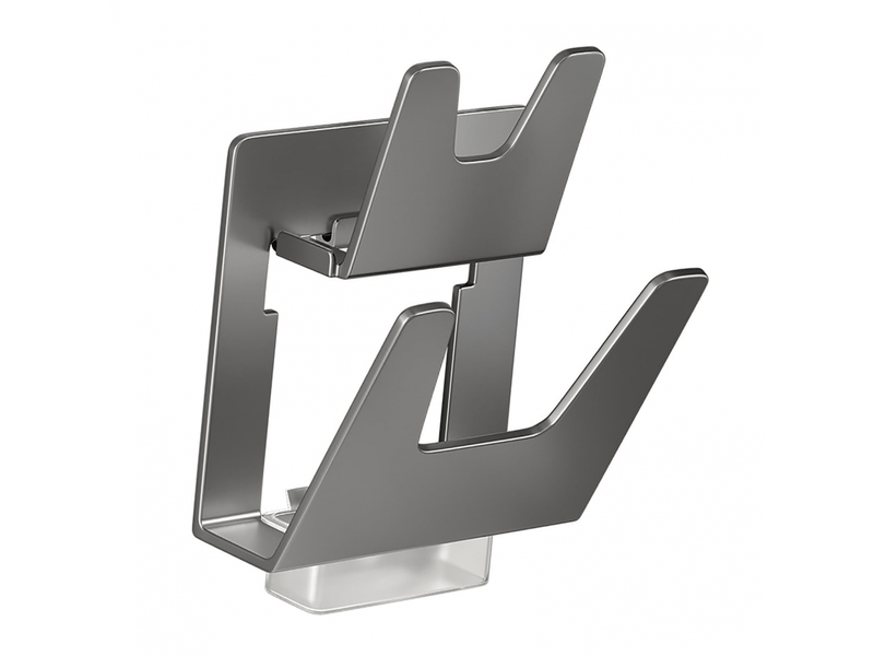 Support mural pour couvercles de casseroles avec plateau de drainage, support à double couche pour porte d'armoire, gris - Conforama E