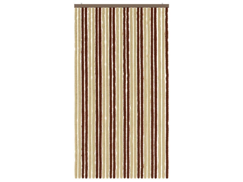  Rideau anti-insectes, moustiquaire en chenille marron et beige 118 x 220 cm cf43469  - Conforama C