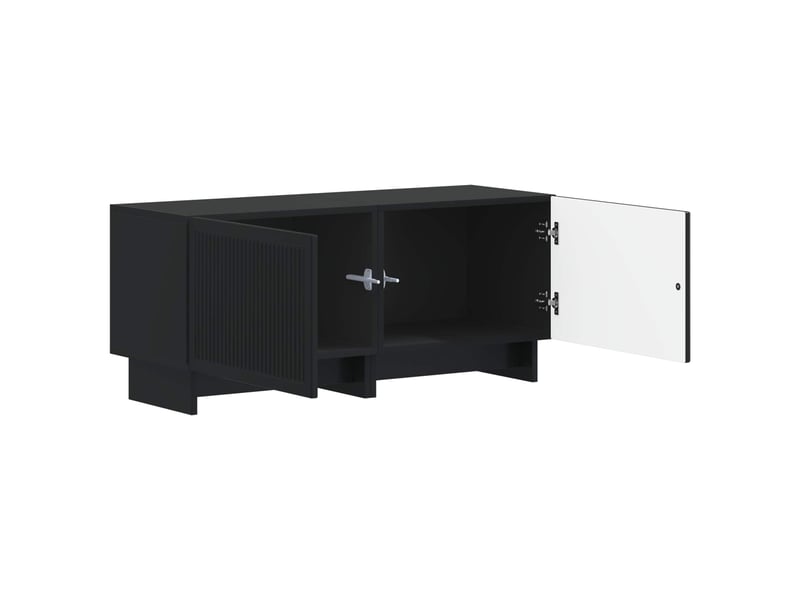  Meuble tv - banc tv - meuble de rangement noir bois d'ingénierie  - Conforama C