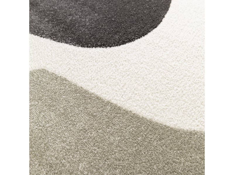  Tapis moderne à motif abstrait gris noir et écru 160x230  - Conforama D