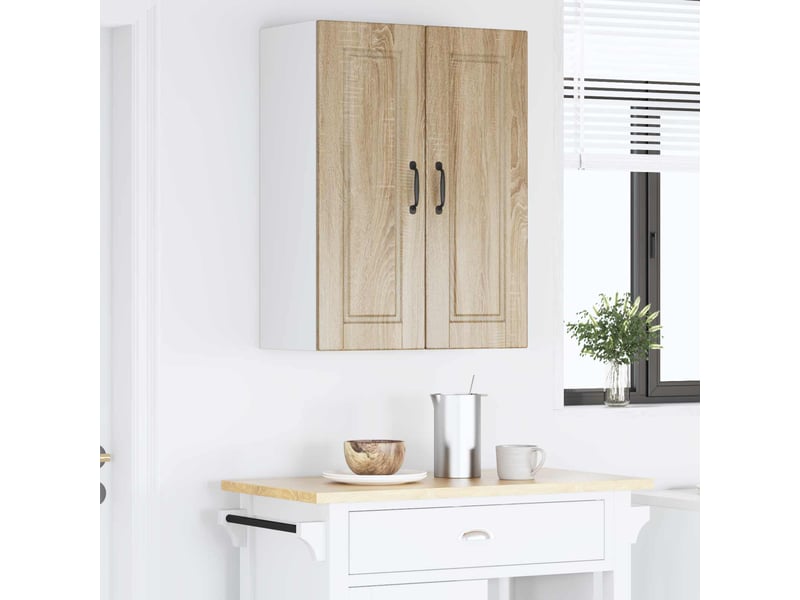 Meuble mural de cuisine | armoire de cuisine 2 pcs chêne sonoma bois d'ingénierie shl2089 - Conforama D