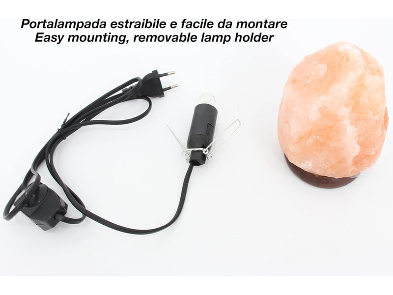  Lampe de sel de l'himalaya naturelle - unique faite à la main 5-6inch  - Conforama E