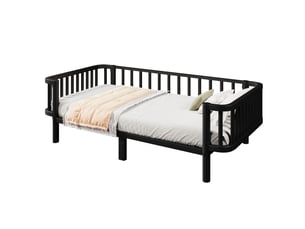 Lit banquette 90x200 cm <strong>MODFU</strong>  <strong></strong> coloris noir