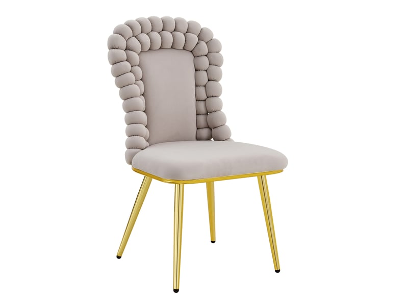 Lot de 2 chaises de salle à manger,47x51x95 cm,velours,gris clair - Conforama A