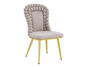 Lot de 2 chaises de salle à manger,47x51x95 cm,velours,gris clair