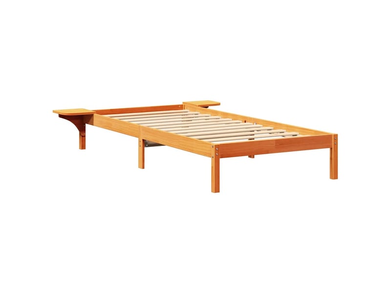  Lit simple- lit adulte -  cadre de lit brun  80 x 200 cm pin massif  - Conforama C