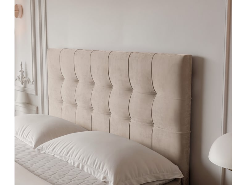  Lit adulte imperial - 160x200 cm - matelas ressorts + surmatelas - coffre de rangement - velours dense hydrofuge crème IMPERIAL - Conforama D