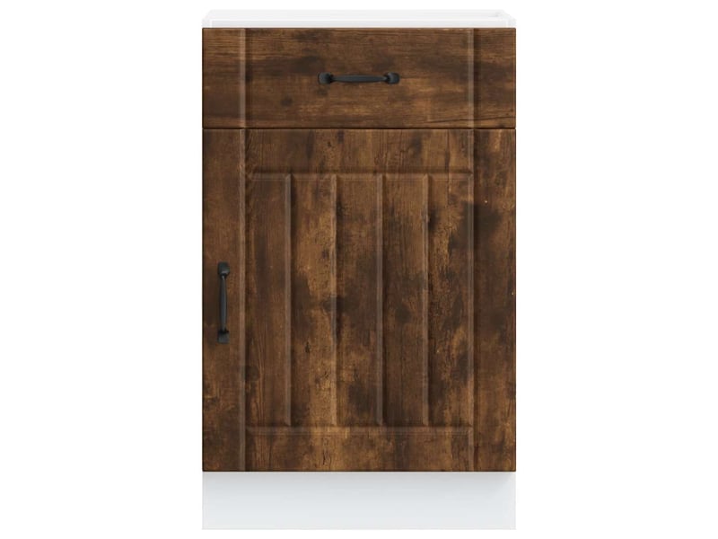 Meuble de rangement, armoire de cuisine lucca chêne fumé bois ingénierie shl5211 - Conforama C