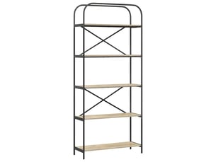 Étagère 5 niveaux, étagère de rangement 80 x 30 x 183 cm bois d'ingénierie shl493
